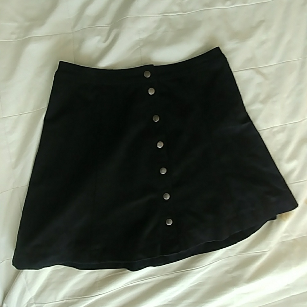 Black Faux Suede Abercrombie Skirt